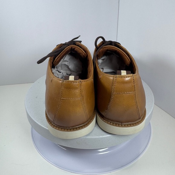 Flag Ltd Leather Oxford Shoes Brown Memory Foam Dress Boys Casual Size 6M - Picture 5 of 9